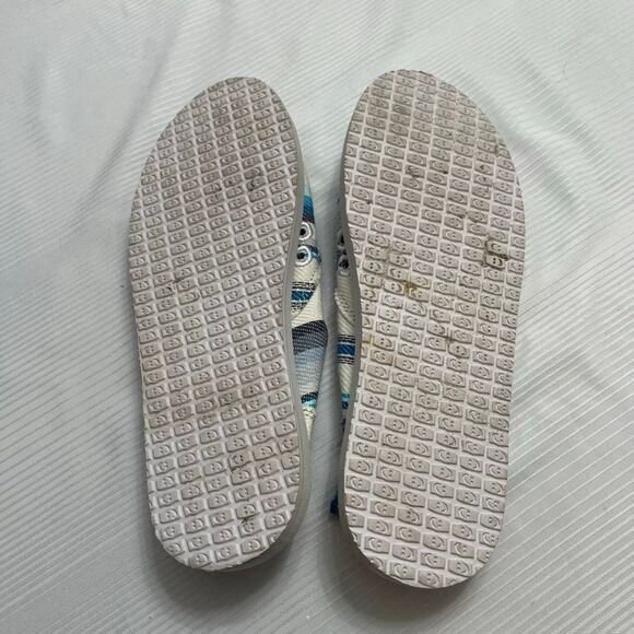 Sanuk You Got My Back Blanket Blue Striped Slides Surfer Shoes Size 9 - Picture 8 of 8